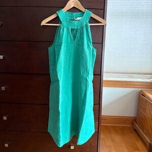 C&C California Green 100% Linen Shift Dress Size Small